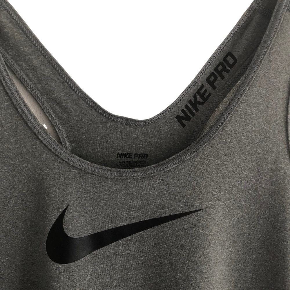 Nike Pro Grey Racerback Tank size Medium - Picture 4 of 8